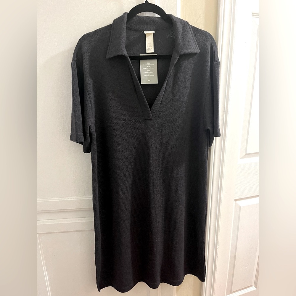 H&M sheer collared dress